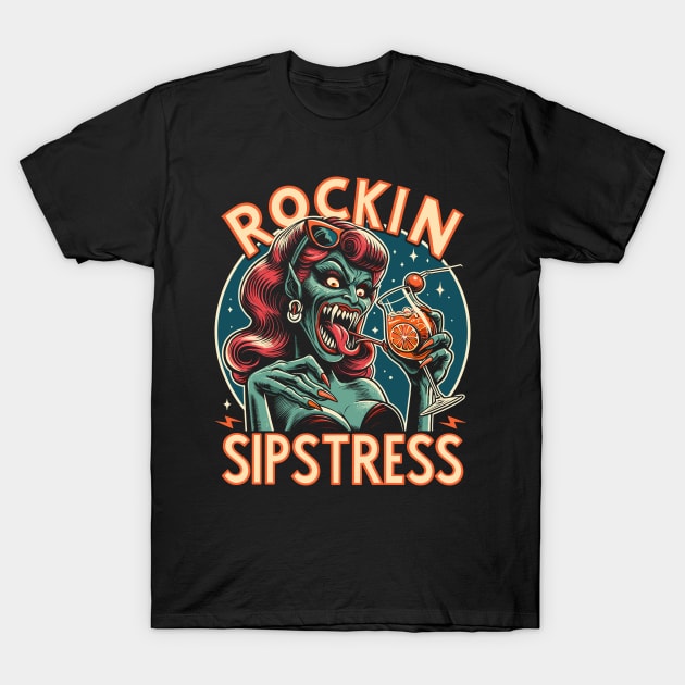 Aperol Spritz Rockin Sipstress T-Shirt by ravensart